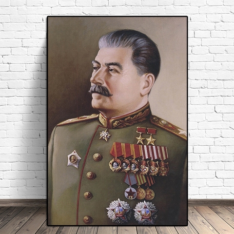 HD Print Joseph Stalin Portrait Wall Art Canvas Painting Posters Prints Wall Pictures for Living Room Home Decor Artwork Cuadros ► Photo 1/6