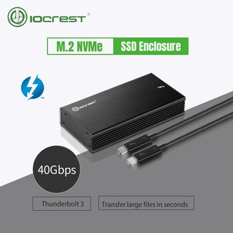 IOCREST Thunderbolt Certified Enclosure 3 40gbps M.2 NVME SSD for Laptop Desktop ► Photo 1/6