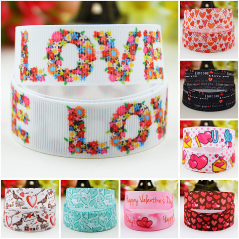 22mm 25mm 38mm 75mm Ruban Valentine's Day Cartoon Character printed Grosgrain Ribbon party decoration 10 Yards Mul117 ► Photo 1/6