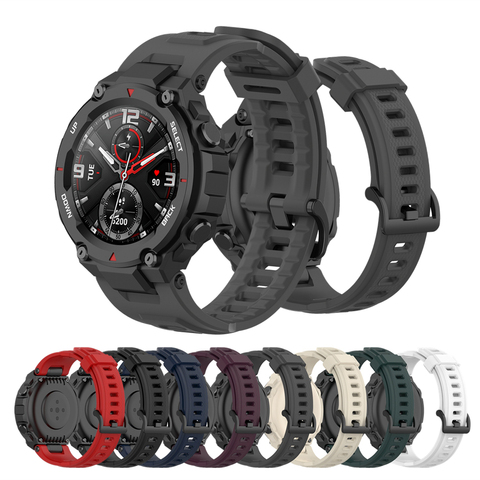 Silicone Band For Huami Amazfit T-Rex Replacement Strap For Xiaomi Amazfit T-REX Smart Watch Bracelet Soft Sport Wrist Strap ► Photo 1/6