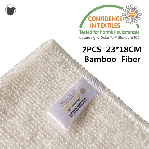 2PCS Natural bamboo fiber thickened cleaning cloth kitchen scouring pad white dish towel easy to clean bathroom rags dishcloth ► Photo 1/6