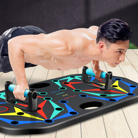 Multi functional Push Up Board with Instruction Print Body Building Fitness Exercise Tools Push-up Stands For GYM Body Training ► Photo 1/1