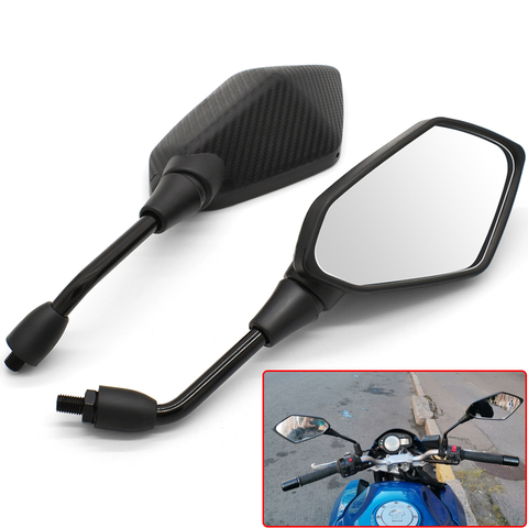 1 Pair Motorcycle Rear View Mirrors For kawasaki versys 650 z900 z1000 suzuki 650 africa twin 10mm 8mm Back Side Convex Mirror ► Photo 1/6