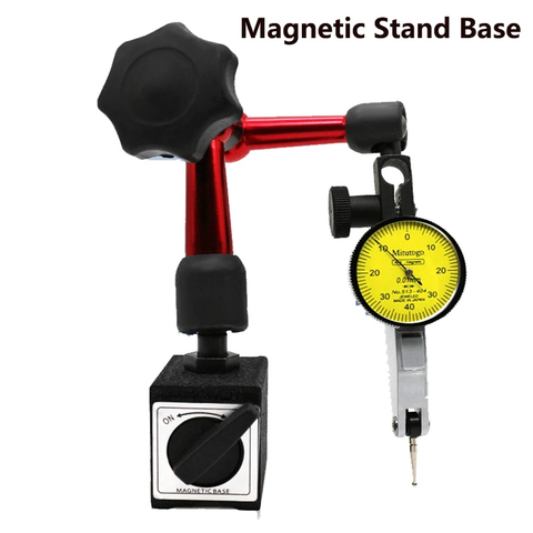 2 IN 1 0-0.8mm 0.01mm Dial test Indicator With Mini Universal Flexible Magnetic Base Holder Stand + Dial Test Indicator Gauge ► Photo 1/6