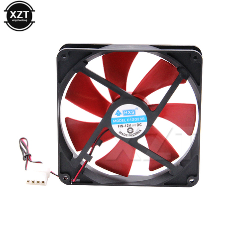 Computer Case 140MM Fan CPU Cooler Cooling Fan 140 MM silent quiet 140mm DC 12V 4D plug computer cooling fan heatsink 14cm ► Photo 1/4