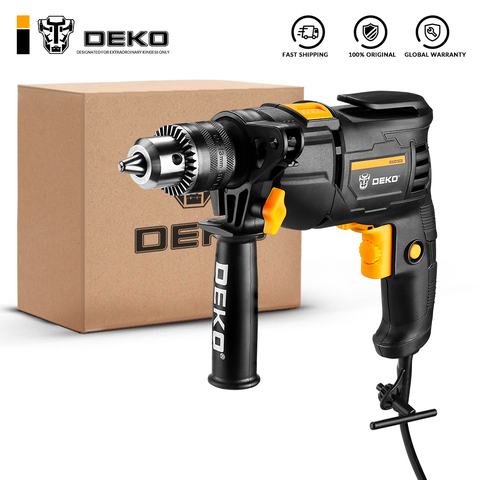 DEKO New DKIDZ Series 220V Impact Drill 2 Functions Electric Rotary Hammer Drill Screwdriver Power Tools Electric Tools ► Photo 1/6