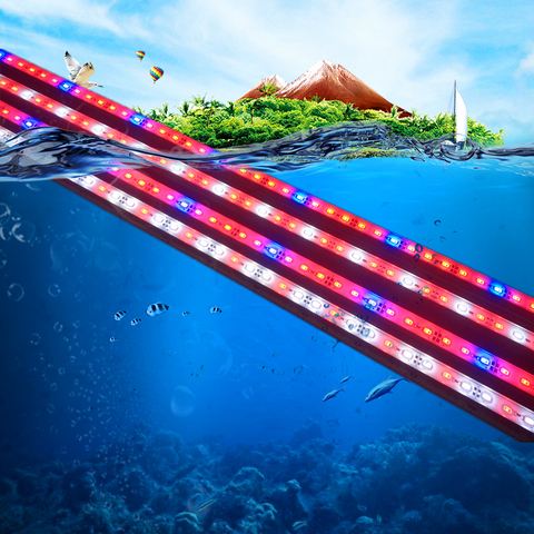 5pcs 50cm Underwater Aquarium Fish Tank Fishbowl Light Waterproof Kitchen White Blue Red Green SMD 5730 9W LED Grow Lamp Plant ► Photo 1/6