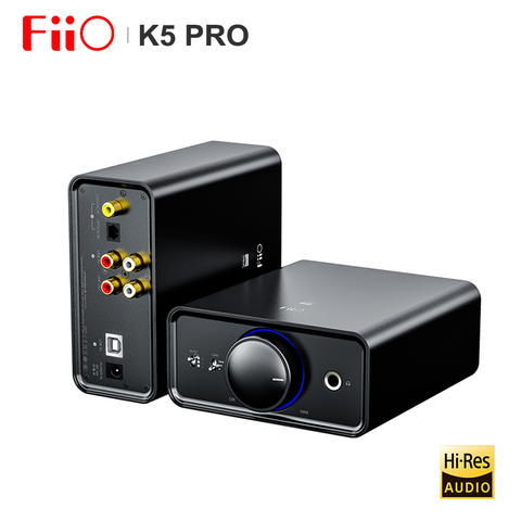 FiiO K5 Pro HiFi Audio AK4493 Deskstop Amplifier AMP DAC with RCA/6.35/3.5mm output USB-B/OPT/COAX/RCA Input 768K/32Bit DSD512 ► Photo 1/6