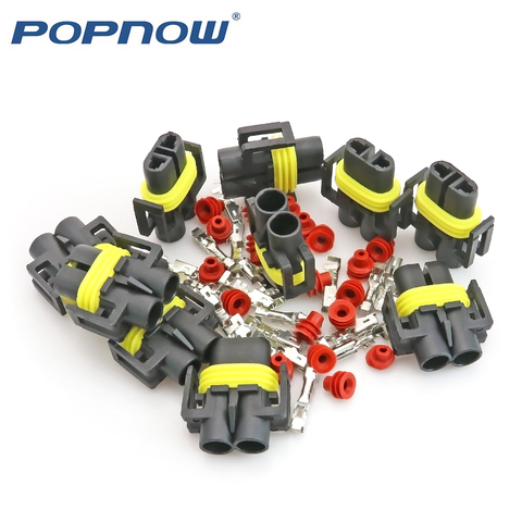 Popnow H8 H9 Headlight Adapter H11 HID Xenon Bulb Socket Female 880 881 Fog Light Connector Fog Lamp Repair Plug Terminals 10pcs ► Photo 1/6