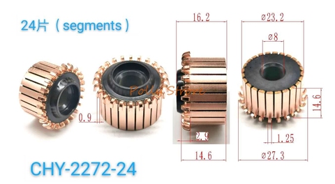 1pc 8 x 23.2 x 16.2mm 24P Copper Bars Alternator Electric Motor Commutator CHY-2272-24 ► Photo 1/1