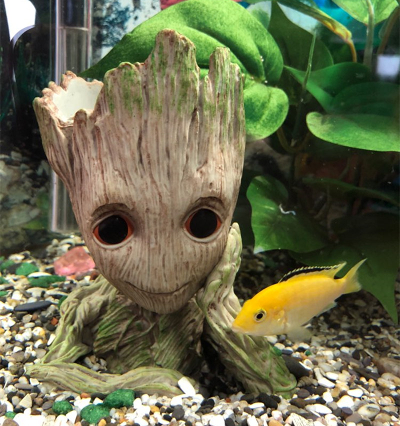 style Cute Cartoon Tree Man Aquarium Ornament Resin Fish Tank