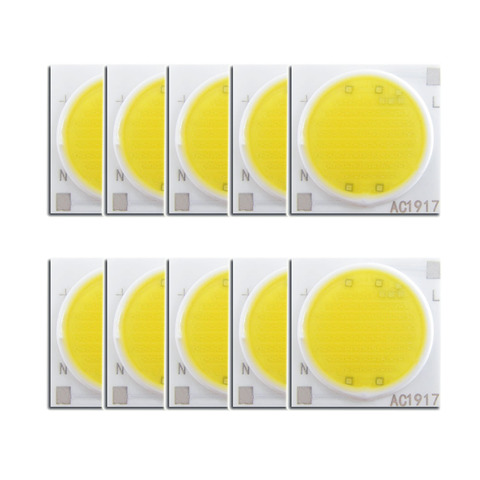 10pcs a lot Ceramics Base LED COB Chip 12w 15w 20w 30w 50w AC220V 3w 5w 7w 9w LED Diode For Spotlight Downlight DIY Repair Parts ► Photo 1/6