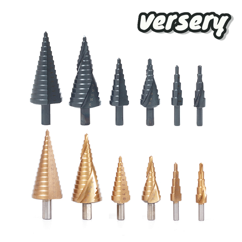 1PC Hss Titanium Step Drill Bit 4-12/4-20/4-32mm Nitriding Step Cone Cutting Tools Steel Woodworking Metal Drilling hole saw ► Photo 1/6