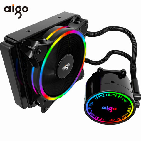 Aigo PC Computer Case 120/240/360mm rgb CPU Water Cooler Cooling Heatsink Radiator LGA 2066/2011 v3/1151/1155/1200/AM3/AM4 AMD ► Photo 1/6