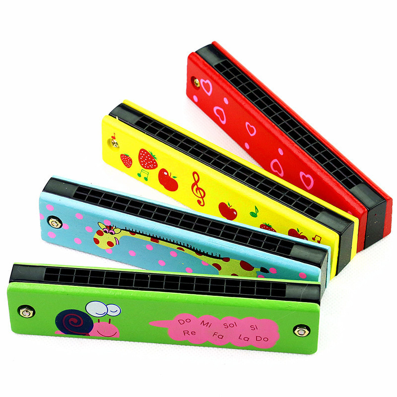 Kids Cartoon Plastic Harmonica Toy Fun Musical Early Educational Gift Toy Hot 