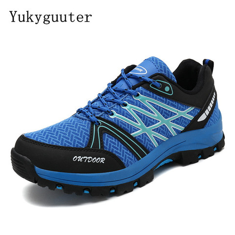 Men Hiking Shoes Outdoor Trekking Sports Climbing Boots Summer Breathable Mesh Non-slip Walking Trainers Camping Comfortable ► Photo 1/6