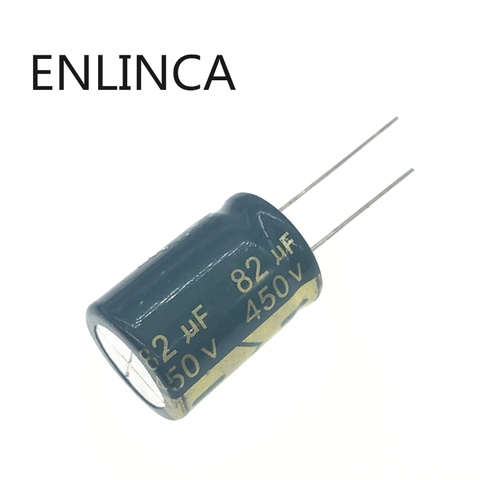 2pcs/lot 450v 82uf 450v82UF High Frequency Low ESR aluminum electrolytic capacitor size 18*25MM Tolerance 20% 20% ► Photo 1/1