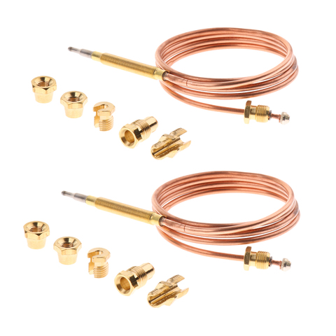 2PCS 90cm Thermocouple Replacement Set For Gas Furnaces Boilers Water Heaters, easy mounting on most pilot burners ► Photo 1/6