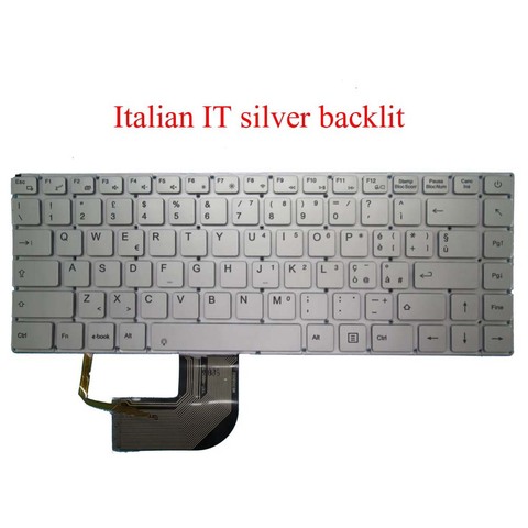 IT Laptop Keyboard For Chuwi For Lapbook Air 14 CWI529 14.1 YXT-NB93-59 MB3008002 Italian silver with backlit without frame new ► Photo 1/2