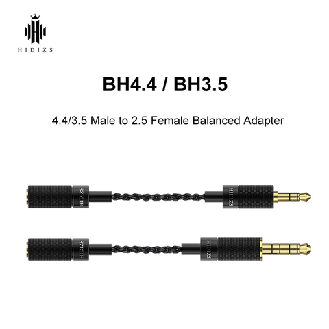 HIDIZS BH4.4 BH3.5 4.4/3.5 Male to 2.5 Female Balanced Adapter for of 4.4/3.5mm interface Audio output and 2.5mm interface IEM ► Photo 1/6