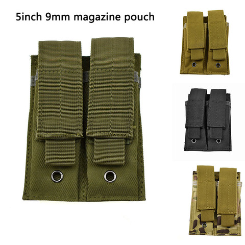 9mm Double Pistol Magazine Pouch Molle Belt Dual Mag Holster Holder Bag Attachment Package for Tactical Hunting Outdoor Military ► Photo 1/6