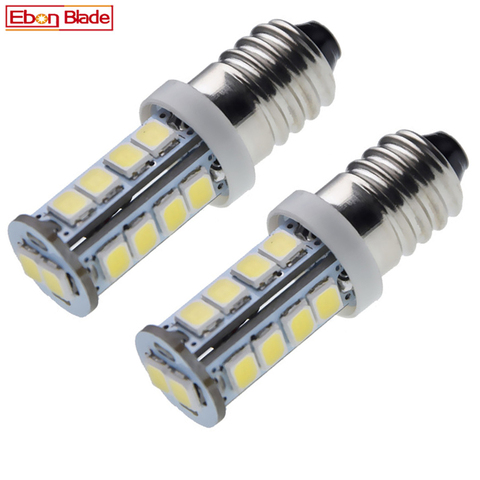 Pair White E10 Screw LED Upgrade Bulb 2835 18SMD Emergency Light Lamp Super Bright For Torch Flashlight Bike Motor 6V 12V 24V DC ► Photo 1/6