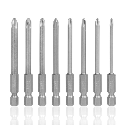 Hakkin 8pcs 75mm Magnetic Long Hex Cross Head Screwdriver Bits Electric Screwdriver Set ► Photo 1/6