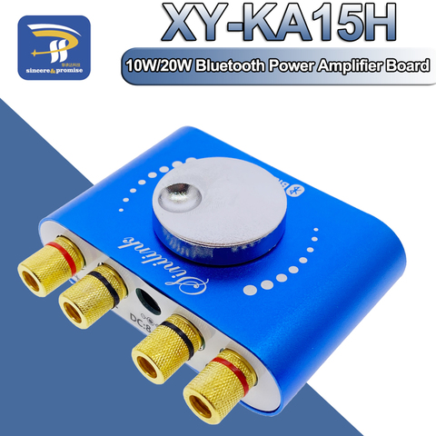 Bluetooth 5.0 10W/15W/20W Stereo Power Amplifier Board Mobile Control APP DC 12V/24V High Power Digital Module XY-KA15H ► Photo 1/6