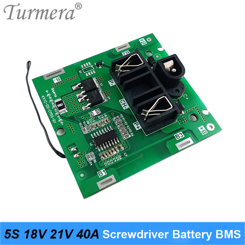 5S 18V 21V 40A BMS Lithium Battery Board with Balance for 21V 18V Screwdriver Shurik and Vacuum Cleaner Battery Pack Use Turmera ► Photo 1/5