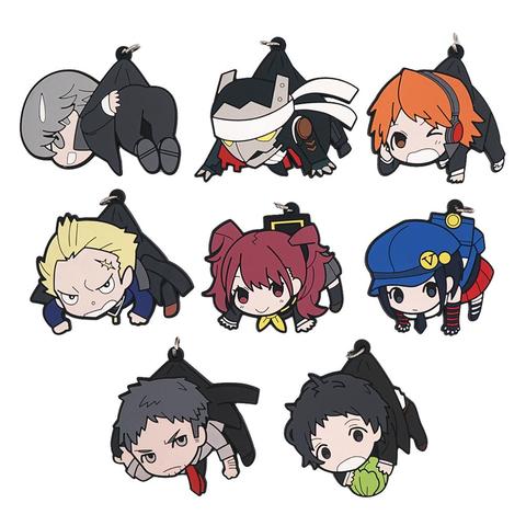 Persona 4 Anime P4 Yu Narukami Kanji Tatsumi Rise Kujikawa Tohru Adachi Strap Rubber Keychain ► Photo 1/1