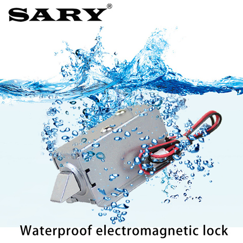 Mini waterproof electromagnetic lock DC 12V  electric bolt lock small electric control cabinet door lock ► Photo 1/5