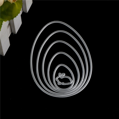 1/5/6Pcs/set Cute Metal Cutting Dies DIY Easter Egg And Rabbit Set Scrapbooking Embossing Flower Paper Craft Die ► Photo 1/5