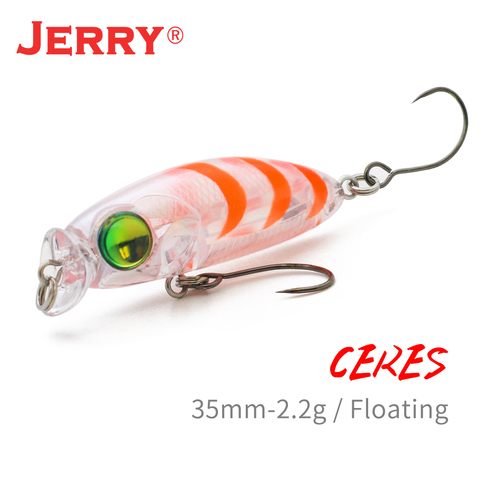 Jerry Ceres lrf fishing lure rock floating minnow wobbler hard bait 1.37in 35mm area trout perch rockfish plug ultralight ► Photo 1/6