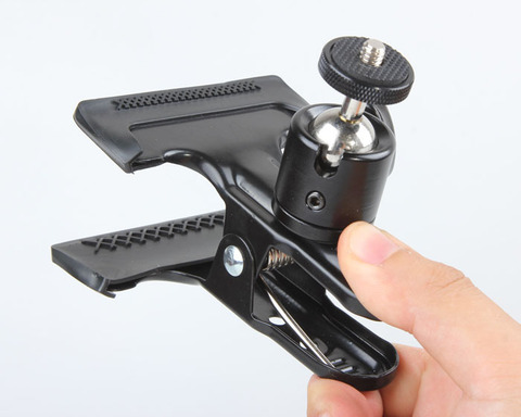 New Clip Clamp Holder Mount with Universal Metal Standard Ball Head 1/4 Screw Bracket for Camera Flash Holder for Photography ► Photo 1/6