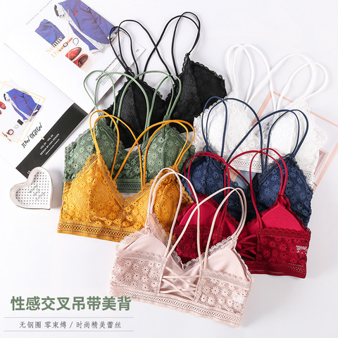 3D Sexy Lingerie Seamless Sport Bra U Type Backless Strapless Top Bra Push Up Bralette Brassiere Women Underwear ZW7339 ► Photo 1/6