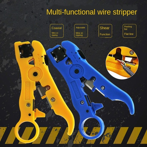 1PC Wire Cable Pliers Electric Stripping Tools Multi-functional Cutter Striper for UTP/STP RG59 RG6 RG7 RG11 ► Photo 1/5