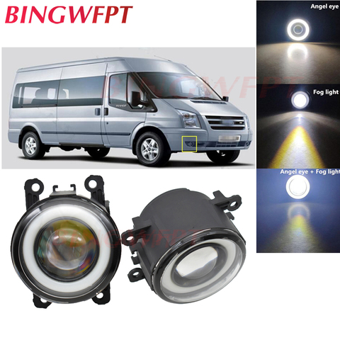 2x For FORD TRANSIT Platform Chassis 2006 - 2012 2013 2014 2015 Car Accessories H11 LED Fog Light with Angel Eye 12V ► Photo 1/6