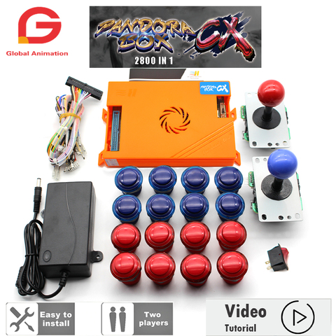 DIY Arcade Delay USB to PC Games 2 Players Joystick Game Kits