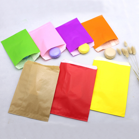 Colorful Kraft Paper Bags, Favour bags, treat bags, gift wrapping, baked goods bag 25pcs/lot ► Photo 1/5