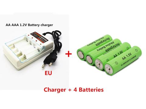 GTF 1.5V 3000mah AA Battery NI-MH Rechargeable battery + 1.2V AA / AAA NI-MH Battery Charger EU plug ► Photo 1/4