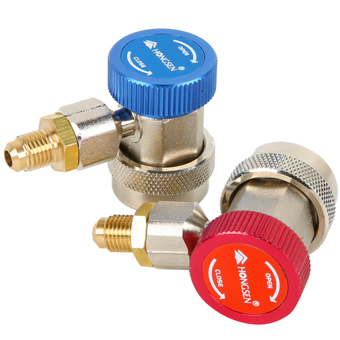  Freon R134A H/L Auto Car Quick Coupler Connector Brass Adapters Air Conditioning Refrigerant Adjustable AC Manifold Gauge ► Photo 1/4