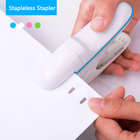 Hand-held Mini Safe Stapler without Staples Staple Free Stapleless 7 Sheets Capacity for Paper Binding Business School Office ► Photo 1/6