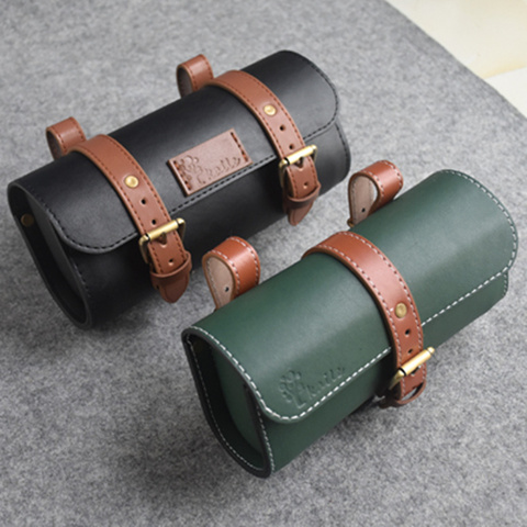 Q1102 England retro Bicycle bag men women Inclined shoulder bags tail saddle bag sport leisure Retro bike bicycle tail bag ► Photo 1/6