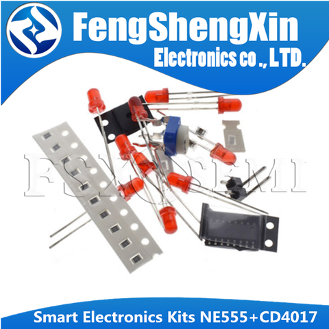 Smart Electronics Kits NE555+CD4017 Light Water Flowing Light LED Module DIY Kit ► Photo 1/5