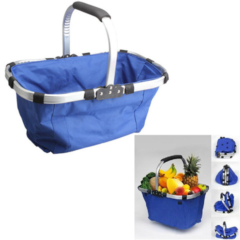 High Quality Large Capacity Waterproof Foldable Picnic Tote Basket Lightweight Eco-friendly Reusable Shopping Bag Grocery Basket ► Photo 1/1