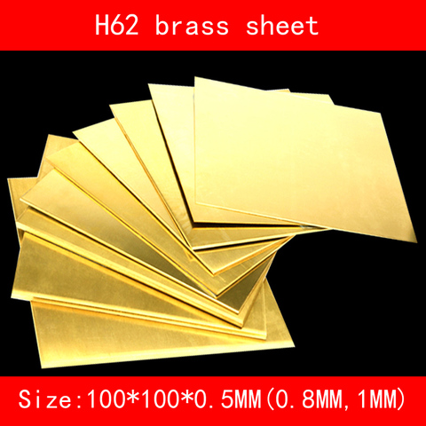 H62 Brass Sheet 100MM*100MM*0.5MM 1MM 1.5MM 2M copper Plate of CuZn40 2.036 CW509N C28000 C3712 Laser Cutting CNC DIY Lab ► Photo 1/4