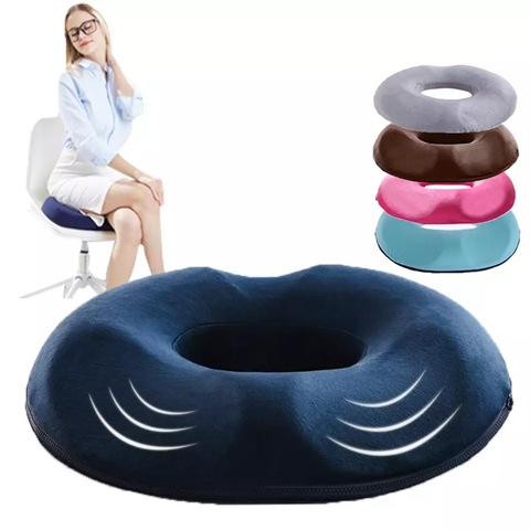 Donut Pillow Seat Cushion Anti-slip Memory Foam Tailbone