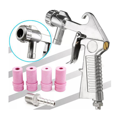 Sandblaster Feed Blast Spray Gun Sandblasting Gun Abrasive Tool Ceramic Nozzles Tips Kit Pneumatic Tools ► Photo 1/6