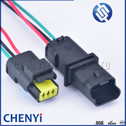 3 pin FCI male or female waterproof automotive connector harness 211PL032S0049 211PC032S0049 For PSA Peugeot Citroen Headlight ► Photo 1/6