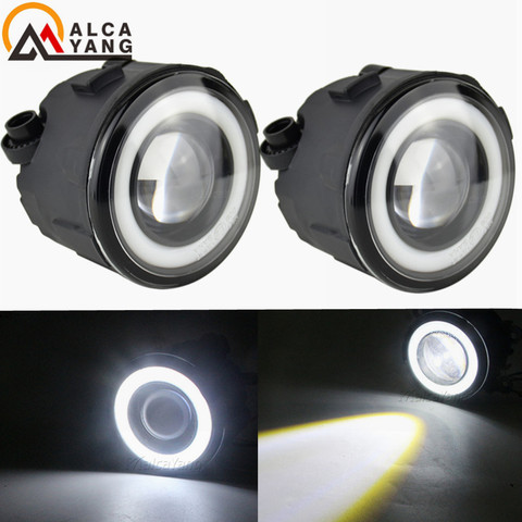 For Nissan Murano Z51 2007-2014 Car Front Fog Light 4000LM LED Halo Ring Angel Eye DRL Daytime Running Light 12V ► Photo 1/6